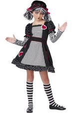 Scary Gothic Rag Doll Child Costume Size Large 10/12