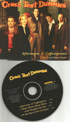 CRASH TEST DUMMIES Afternoons & Coffeespoons w/ 3 RARE LIVE TRX USA CD Single 