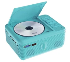 PROJECTOR WITH BUILT-IN INTERNAL DVD PLAYER BLUETOOTH AND SPEAKER - Mini Port...