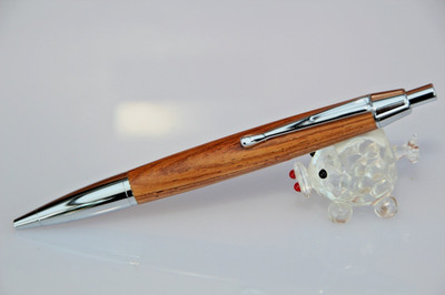 Schreibgerät Kugelschreiber Devin Click Pen Holz Cocobolo handgedrechselt