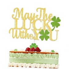 May The Luck Be With You Cake Topper St. Patrick's Day Party Decoration Let  s