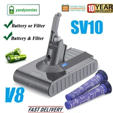 NEW V8 Battery 21.6V .0Ah for Dyson V8 Animal SV10 V8 Absolute V8 Fluffy/Filters