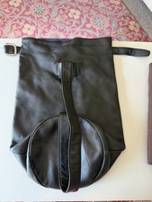 Borsa donna Fausto Santini in pelle con fibbia e cintura hobo tracolla nera ottima