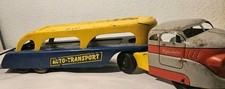 Vintage 1940's Wyandotte 21" Pressed Steel Coast Car Carrier Tractor Trailer Toy