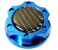 Fits Chrysler 300 Jeep Cherokee V8 Carbon Fiber Hemi Billet Engine Oil Cap Blue