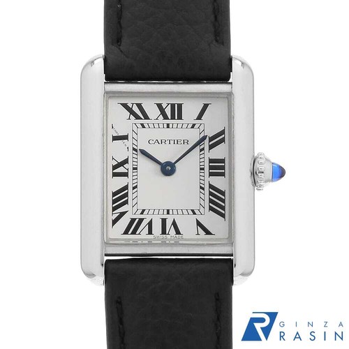 Cartier Tank Must SM WSTA0042 Silver Dial Quartz SS Watch Leat...