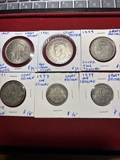 Great Britain Silver Coin Lot(6) 2 Half Crowns Two Shilling Florin 2 One Shill