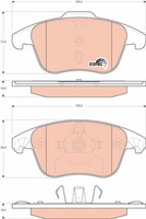 Bremsbelagsatz Scheibenbremse Cotec TRW GDB1691 FüR C4 5008 Picasso DS DS4 DS5 1