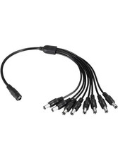 New DC 1 Female to 8 Male Power Splitter Cable for CCTV Surveillance System