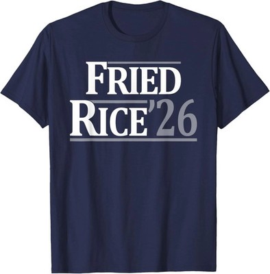 Fried Rice 26 Funny T-Shirt Navy | S - 4XL