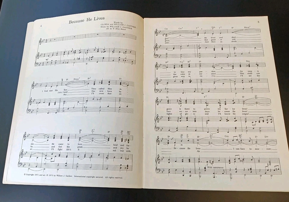 "Get All Excited For Trio" (1974) Bill Gloria Gaither Arranged By Elmo Mercer - Image 4 of 4