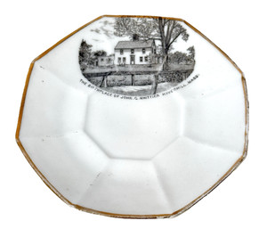 Antique Whittier Birthplace in Haverhill, Massachusetts Souvenir Candy Dish Bowl
