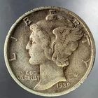 1938-D Mercury Dime 90% Silver Bold Design