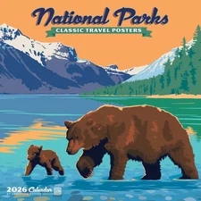 Willow Creek Press,  National Parks Classic Travel Posters 2026 Mini Wall Calend