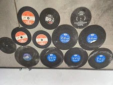 Lot of 12 Miter Saw Blades Metal+wood Random Blades