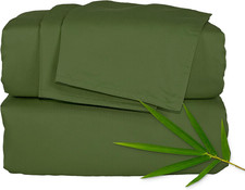 King Sheets, Genuine 100 Organic Viscose Derived from Bamboo Bed Sheet Set, Lux
