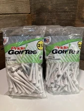2- Pride Golf Tee, 100% Solid Hardwood, 2-3/4" Size (90 Tees X 2) Made In USA