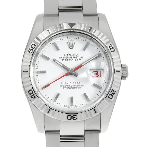 ROLEX Ternograph 116264 white 3 row oyster bracelet M Number s...