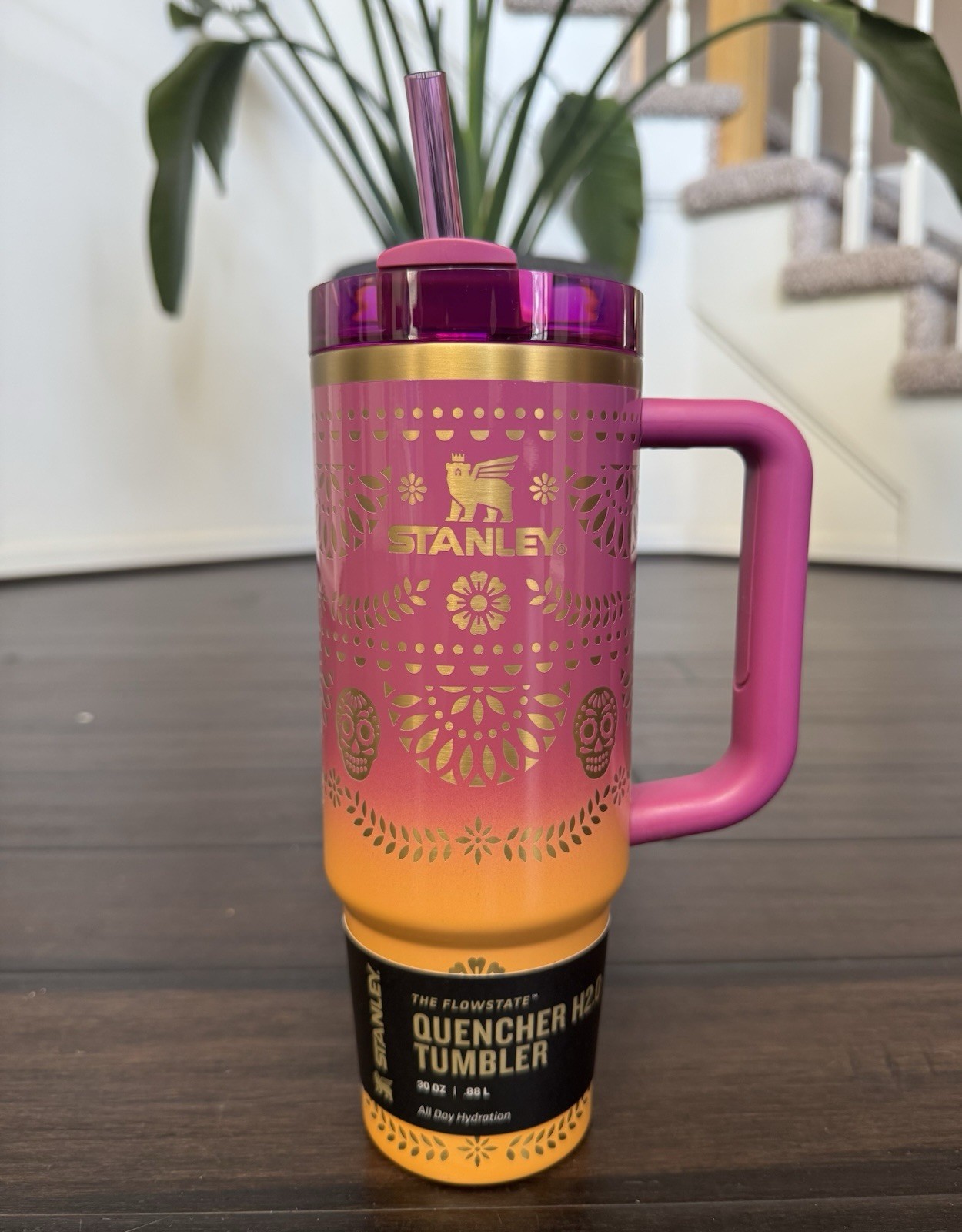 Stanley Dia De Los Muertos H2.0 Tumbler 30oz Sunrise Catrina Mexico NEW *FLAWS
