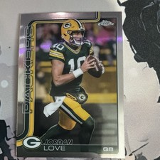 2025 Topps Chrome Jordan Love Green Bay Packers Football #109 Base Set
