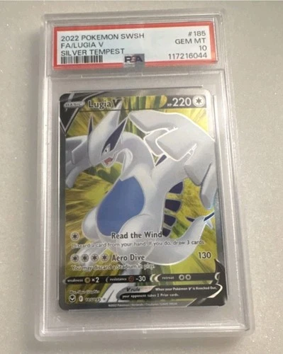 Pokémon Lugia V 185/195 Silver Tempest Full Art Holo 220 HP PSA 10