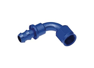 Redhorse 2090-10-1 Push-Lock Hose End -10 AN 90° Bent Blue