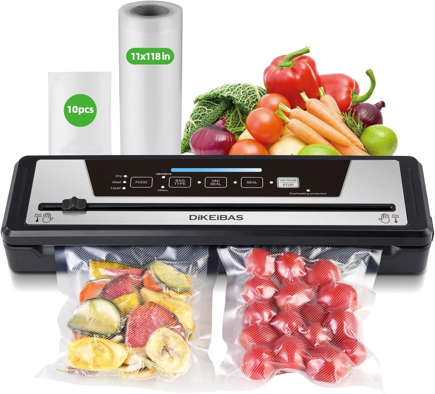 Vacuum Sealer Machine | Powerful 85Kpa Suction | Bags and Cutter Included | Comp