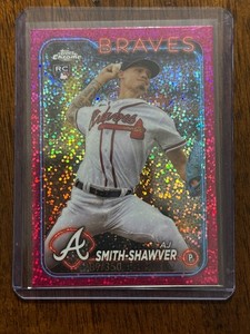 2024 Topps Chrome - AJ Smith-Shawver #19 Magenta Speckle Refractor /350 (RC)