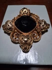 Vintage Graziano Pin Brooch Leopards  Signed Costume Jewelry