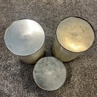 Set Of 3 Ballonoff Tin Canisters Vegetable Design Brown Lid MCM VTG 1960s ZZ7 — photo 5