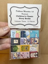NEW Dollhouse Miniature 1:12 Children s Classic Book Set 12 Pcs Vol 3 Real Pages