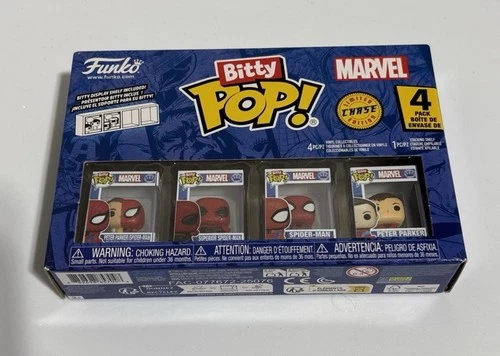 Funko Bitty Pop!: Spider-Man 4-Pack W/B & W Spiderman CHASE Marvel