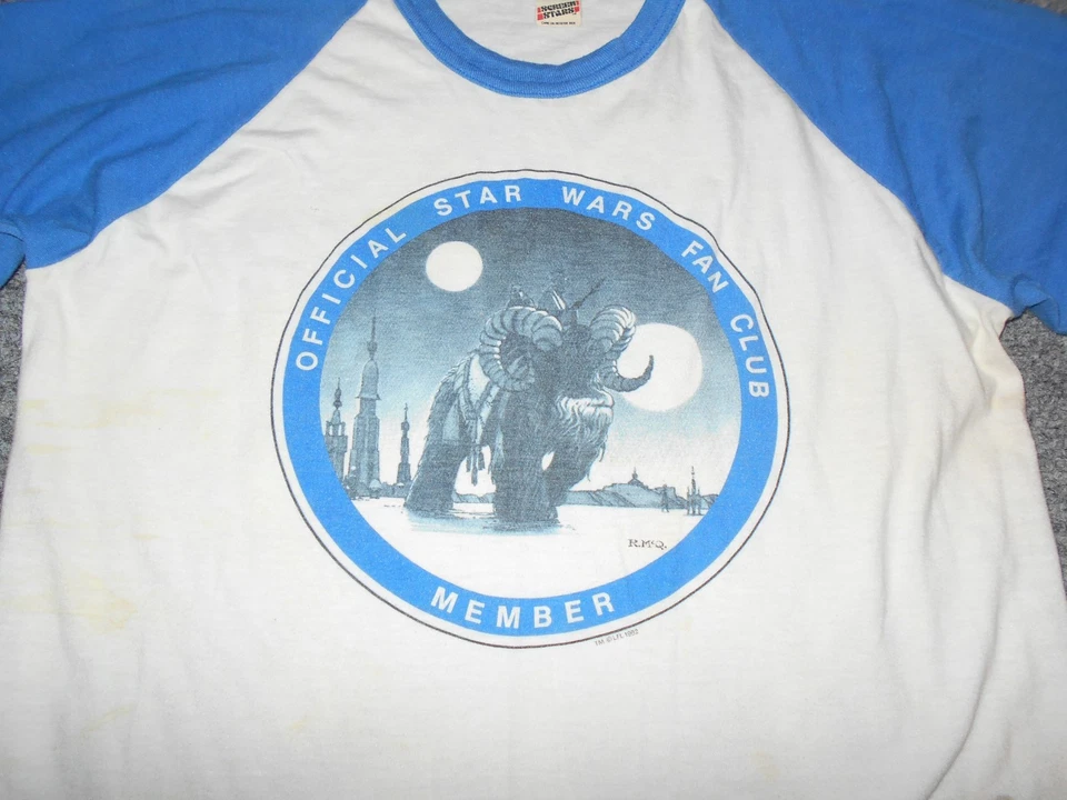 1982 VTG STAR WARS FAN CLUB MENS LARGE 50/50 SCREEN STARTS JERSEY T-SHIRT      - Image 2 of 4