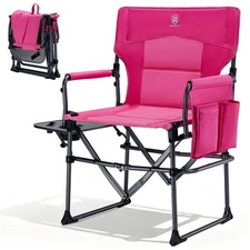 Camping Directors' Chair with Side Table, Portable Folding with Compact Size,...