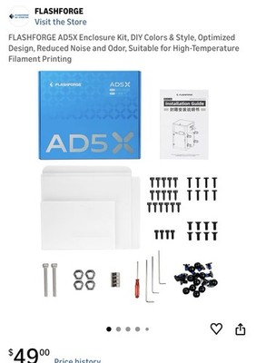 FLASHFORGE AD5X 3D Printer Enclosure Kit DIY Color Style Noise Odor Reduction US