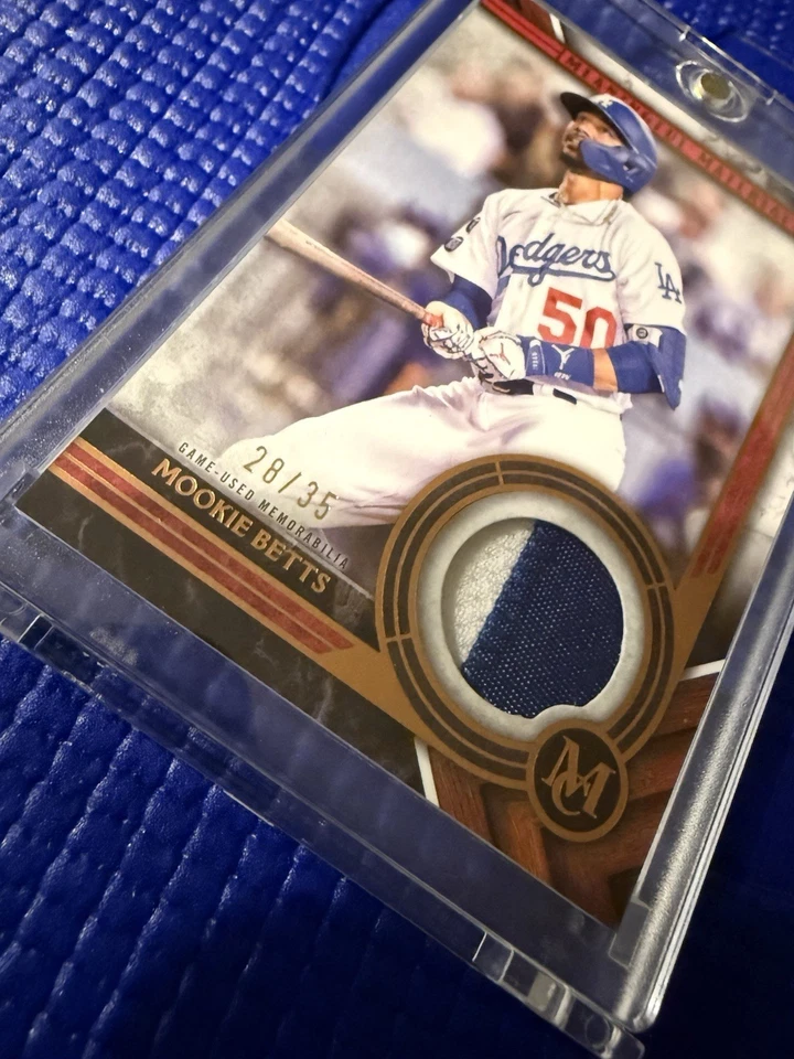 MOOKIE BETTS 2022 TOPPS MUSEUM COLLECTION GAME USED 2 COLOR PATCH /25 NRMT - Image 3 of 3
