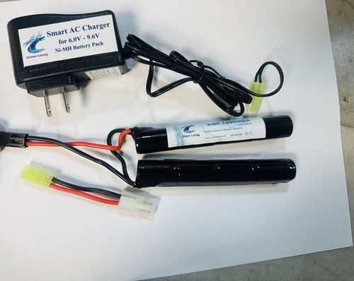 9.6V 1600mAh Nun Chuck battery with 6.OV-9.6V Smart Charger