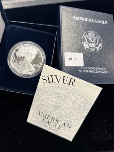 1997-P American Silver Eagle - Proof / w/Box & COA / Beautiful Coin -No Reserve!