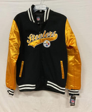 Pittsburgh Steelers NFL Team Apparel Satin Jacket Men's Size Large NM300343, NWT