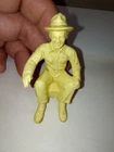 VTG 1950s Marx Farm Tractor Farmer Driver Figure 3.5" Yellow Plastic