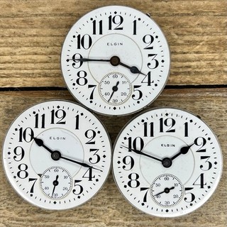 16s Elgin Pocket Watch Movements Grade 454 Father Time 21 Jewels Adj 5 Pos