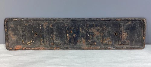 Vintage Pumping Unit Pump Jack  “Oilwell” Lease Sign Oil Well Rig Metal Embossed