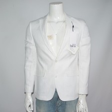 NWT BAR III Slim Fit 100 Linen White Two Button Sport Coat Sz 38R