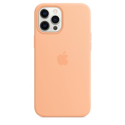Original Apple iPhone 12 Pro Max Silikon MagSafe Case Cantaloupe (Pink / Orange)