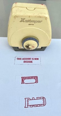 XStamper 3in1 Rot Selbstfärbend Büro Stempel Bezahlt Überfällig Erhalten