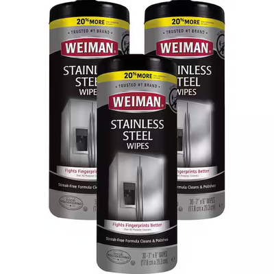 #ad Weiman 12 oz. 3 Pack Stainless Steel Cleaner Wipes $20.08