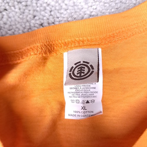 Vintage Y2K Element Skateboard T-shirt Girls XL Orange Spellout Logo - Picture 4 of 8