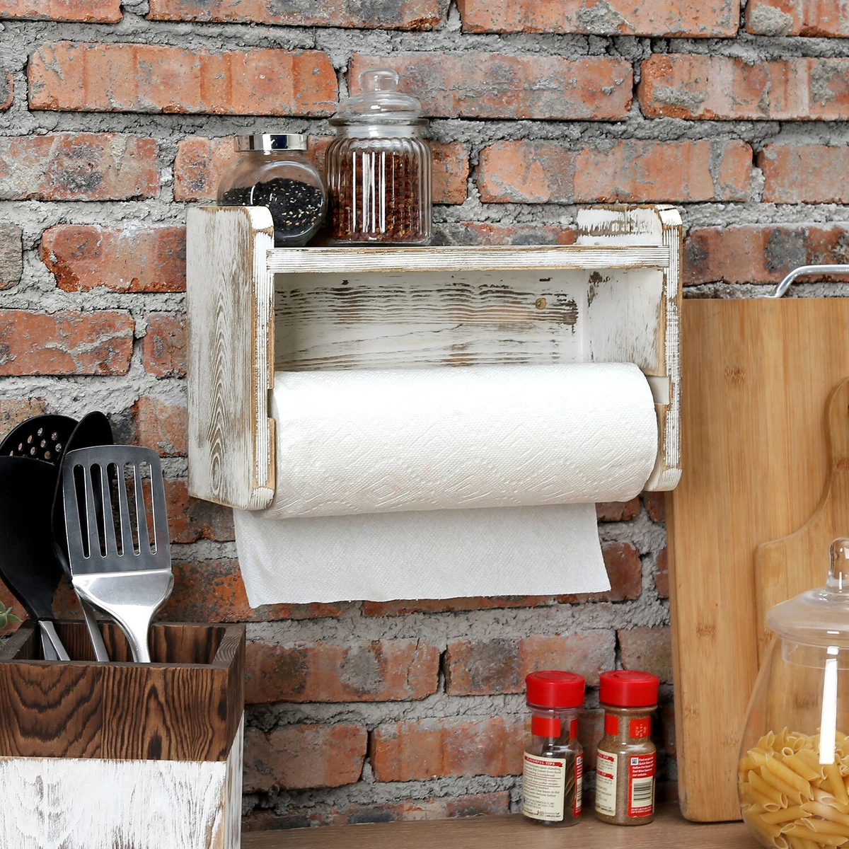 Paper Towel Holder Wall Mount Kitchen Paper Towel Rolls Dispenser