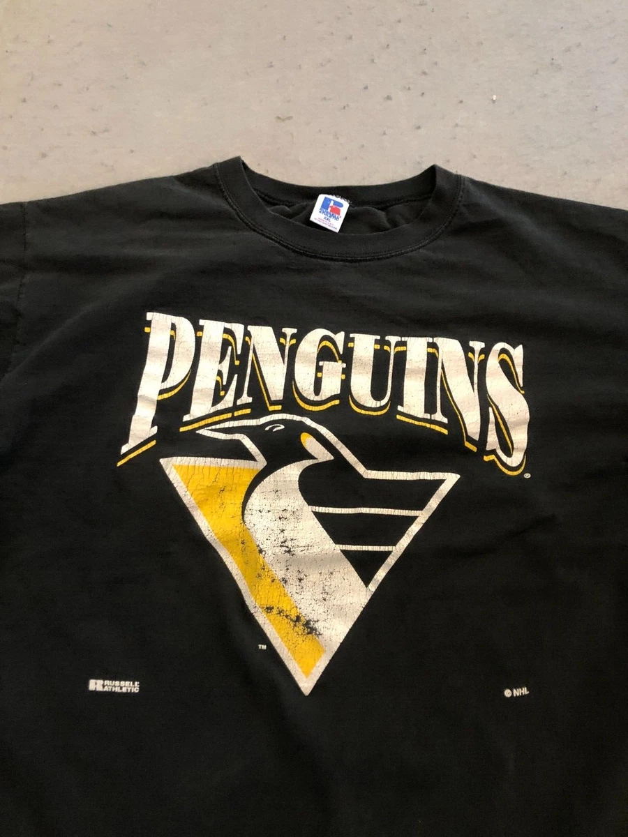 Vintage Pittsburgh Penguins Shirt Men s 2XL Russell NHL Hockey