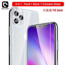 Fr iPhone 11/ 11 Pro Max Front+Back+Camera Tempered Glass Screen Protector Cover